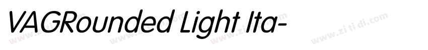 VAGRounded Light Ita字体转换